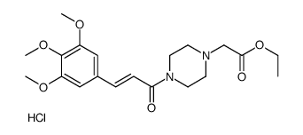 ethyl 2-[4-[(E)-3-(3,4,5-trimethoxyphenyl)prop-2-enoyl]piperazin-1-yl]acetate,hydrochloride Structure