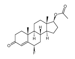 17β-(Acetyloxy)-6β-fluoroandrost-4-en-3-one structure