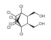 trans-1,4,5,6,7,7-Hexachlor-2,3-bis-hydroxymethyl-bicyclo[2.2.1]hept-5-en Structure