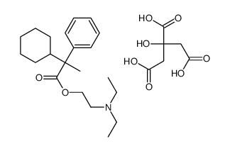 2-(diethylamino)ethyl 2-cyclohexyl-2-phenylpropanoate,2-hydroxypropane-1,2,3-tricarboxylic acid Structure