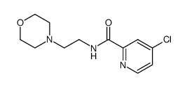 4-chloro-N-(2-morpholin-4-ylethyl)pyridine-2-carboxamide结构式
