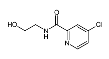 4-chloro-N-(2-hydroxyethyl)pyridine-2-carboxamide结构式