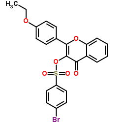 2-(4-Ethoxyphenyl)-4-oxo-4H-chromen-3-yl 4-bromobenzenesulfonate结构式