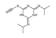 [4,6-bis(propan-2-ylamino)-1,3,5-triazin-2-yl] thiocyanate Structure