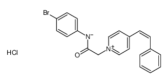 N-(4-bromophenyl)-2-[4-(2-phenylethenyl)pyridin-1-ium-1-yl]acetamide,chloride Structure