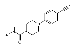1-(4-氰基苯)-4-哌啶甲酰肼结构式