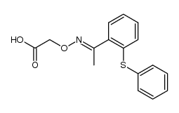 [({[2-(Phenylsulfanyl)phenyl]ethylidene}amino)oxy]acetic acid Structure