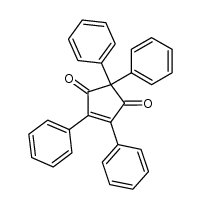 2,2,4,5-Tetraphenyl-4-cyclopenten-1,3-dion Structure