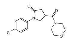 1-(4-chlorophenyl)-4-(morpholine-4-carbonyl)pyrrolidin-2-one Structure