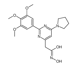 N-hydroxy-2-[6-pyrrolidin-1-yl-2-(3,4,5-trimethoxyphenyl)pyrimidin-4-yl]acetamide结构式