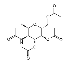 2-acetamido-3,4,6-tri-O-acetyl-2-deoxy-α-D-glucopyranosyl fluoride结构式