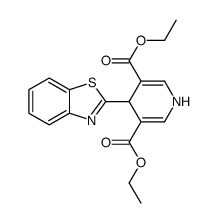 Diethyl 4-(1,3-benzothiazol-2-yl)-1,4-dihydro-3,5-pyridinedicarbo xylate Structure