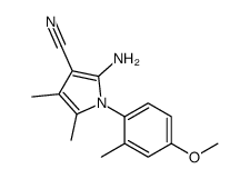 2-Amino-1-(4-methoxy-2-methylphenyl)-4,5-dimethyl-1H-pyrrole-3-ca rbonitrile Structure