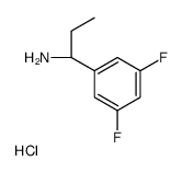 (R)-1-(3,5-DIFLUOROPHENYL)PROPAN-1-AMINE-HCl结构式