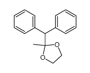 2-diphenylmethyl-2-methyl-1,3-dioxolane结构式