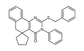 2-benzylsulfanyl-3-phenylspiro[6H-benzo[h]quinazoline-5,1'-cyclopentane]-4-one Structure