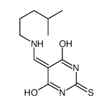 5-[(4-methylpentylamino)methylidene]-2-sulfanylidene-1,3-diazinane-4,6-dione结构式