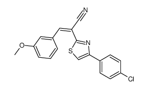 (E)-2-[4-(4-chlorophenyl)-1,3-thiazol-2-yl]-3-(3-methoxyphenyl)prop-2-enenitrile结构式