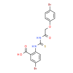 5-BROMO-2-[[[[(4-BROMOPHENOXY)ACETYL]AMINO]THIOXOMETHYL]AMINO]-BENZOIC ACID picture