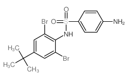 Benzenesulfonamide,4-amino-N-[2,6-dibromo-4-(1,1-dimethylethyl)phenyl]- structure