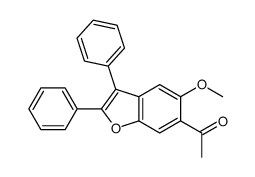 1-(5-methoxy-2,3-diphenyl-1-benzofuran-6-yl)ethanone结构式