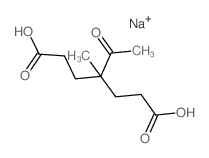 Heptanedioic acid, 4-acetyl-4-methyl-, sodium salt (1:2)结构式