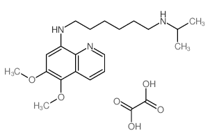 N-(5,6-dimethoxyquinolin-8-yl)-N-propan-2-yl-hexane-1,6-diamine; oxalic acid structure