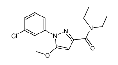 1-(3-Chlorophenyl)-N,N-diethyl-5-methoxy-1H-pyrazole-3-carboxamide Structure