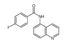 4-fluoro-N-quinolin-5-ylbenzamide结构式