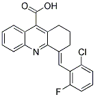 4-(2-CHLORO-6-FLUORO-BENZYLIDENE)-1,2,3,4-TETRAHYDRO-ACRIDINE-9-CARBOXYLIC ACID structure