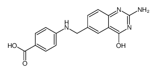 4-[(2-amino-4-oxo-3,4-dihydro-quinazolin-6-ylmethyl)-amino]-benzoic acid Structure
