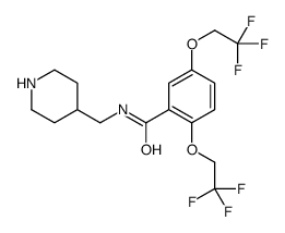 N-(piperidin-4-ylmethyl)-2,5-bis(2,2,2-trifluoroethoxy)benzamide结构式