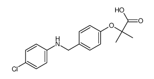 2-[4-[(4-chloroanilino)methyl]phenoxy]-2-methylpropanoic acid Structure