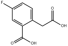 2-(羧甲基)-5-氟苯甲酸结构式
