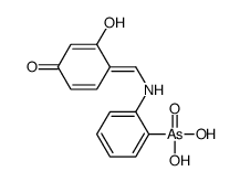 [2-[(2-hydroxy-4-oxocyclohexa-2,5-dien-1-ylidene)methylamino]phenyl]arsonic acid结构式