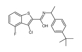 Benzo[b]thiophene-2-carboxamide, 3-chloro-N-[1-[4-(1,1-dimethylethyl)phenyl]ethyl]-4-fluoro- (9CI) Structure