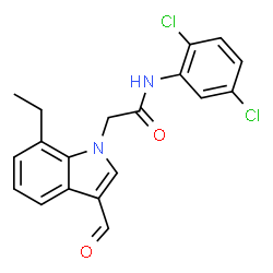 1H-Indole-1-acetamide,N-(2,5-dichlorophenyl)-7-ethyl-3-formyl-(9CI) picture