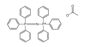 BIS(TRIPHENYLPHOSPHORANYLIDENE)AMMONIUM ACETATE structure