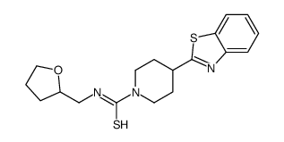 1-Piperidinecarbothioamide,4-(2-benzothiazolyl)-N-[(tetrahydro-2-furanyl)methyl]-(9CI) structure