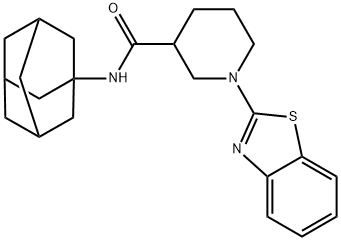 3-Piperidinecarboxamide,1-(2-benzothiazolyl)-N-tricyclo[3.3.1.13,7]dec-1-yl-(9CI) structure