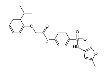 Acetamide, 2-[2-(1-methylethyl)phenoxy]-N-[4-[[(5-methyl-3-isoxazolyl)amino]sulfonyl]phenyl]- (9CI) Structure
