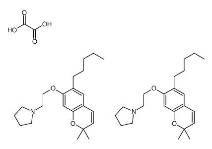 1-[2-(2,2-dimethyl-6-pentylchromen-7-yl)oxyethyl]pyrrolidine,oxalic acid Structure