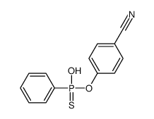 4-[hydroxy(phenyl)phosphinothioyl]oxybenzonitrile Structure