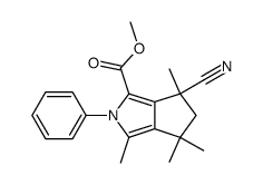 2-phenyl-3-carbomethoxy-2,4,5,6-tetrahydro-1,4,6,6-tetramethylcyclopenta[c]pyrrole-4-carbonitrile结构式