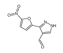 5-(5-nitrofuran-2-yl)-1H-pyrazole-4-carbaldehyde结构式