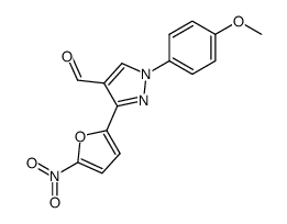 1-(4-methoxy-phenyl)-3-(5-nitro-furan-2-yl)-1H-pyrazole-4-carbaldehyde结构式