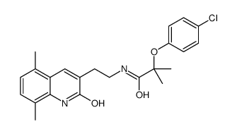 2-(4-chlorophenoxy)-N-[2-(5,8-dimethyl-2-oxo-1H-quinolin-3-yl)ethyl]-2-methylpropanamide Structure