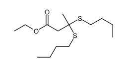 ethyl 3,3-bis(butylsulfanyl)butanoate结构式