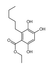 ethyl 3,4,6-trihydroxy-2-pentylbenzoate结构式