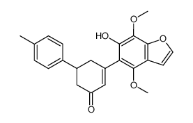 3-(6-hydroxy-4,7-dimethoxy-benzofuran-5-yl)-5-p-tolyl-cyclohex-2-enone Structure